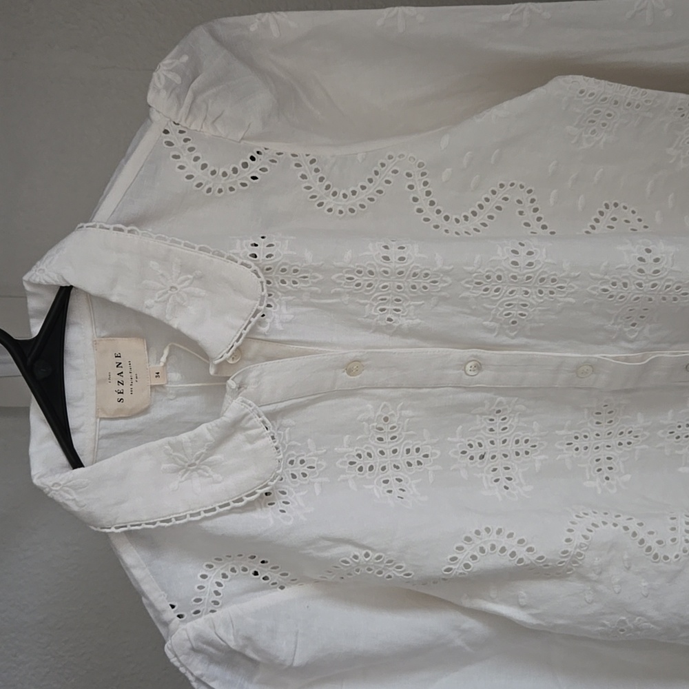 Sezane Ponnie 100% Cotton Shirt - Picture 8 of 12